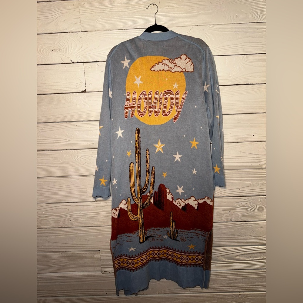 Idyllwind Blue and Brown Sweater Dress
